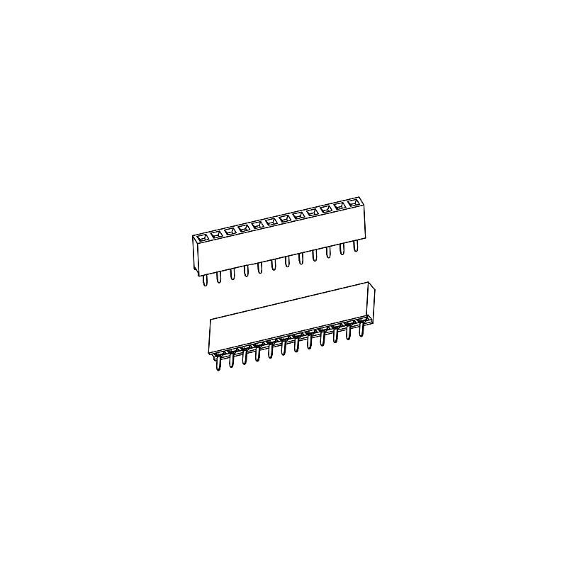 PH2.54*H7.1mm Female Header Single row U-Type Straight series